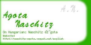 agota naschitz business card